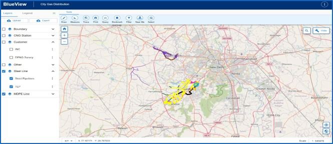 BlueView City Gas Distribution GIS